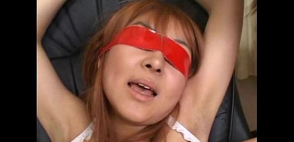  Asian Girl Blindfolded Tied To Chair Fingered Stimulated With Toys By 3 Girls In